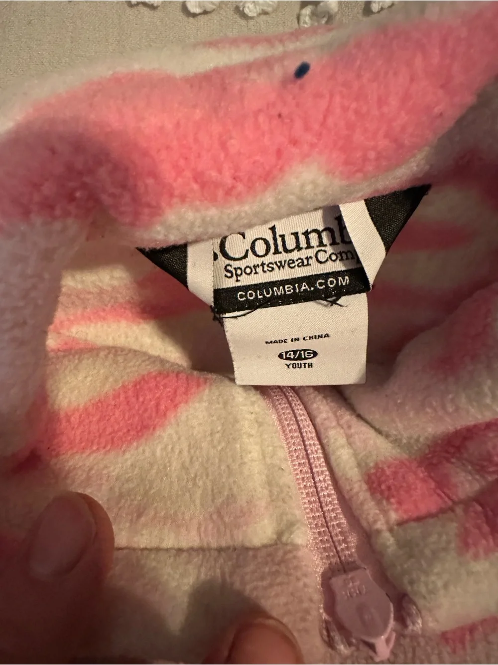 Columbia Girls Benton Springs II Printed Fleece Jacket - Pink Camo, Youth 14/16